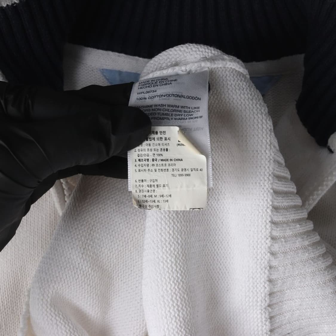 타미힐피거 키즈 소매 배색 하프집업 니트 L 16-18 상품이미지6