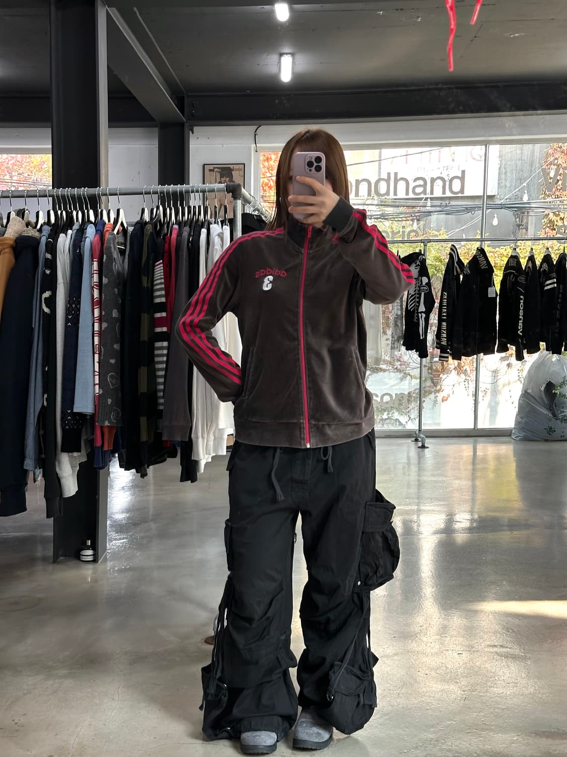 아디다스 딸기초코 자수넘버 벨루어 트랙 져지 상품이미지3