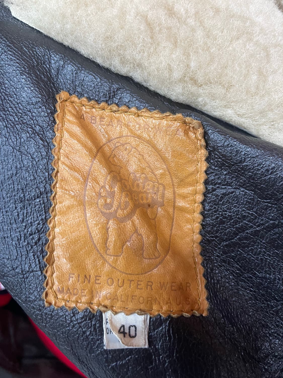 80-90s 골든베어 b-6 무스탕 40 상품이미지5