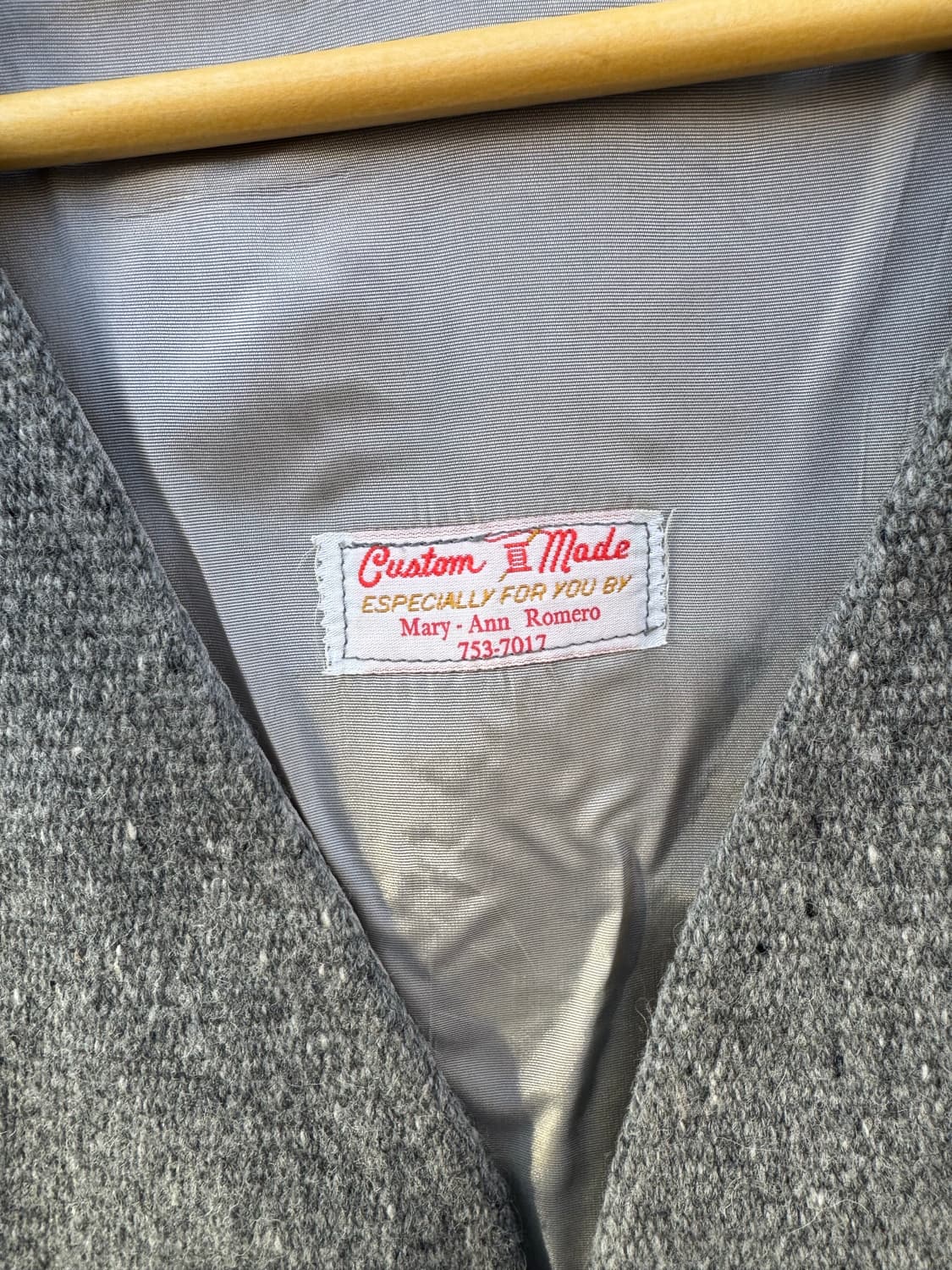 50~60s 빈티지 커스텀 메이드 핸드 우븐 울 오르테가 치마요 베스트 상품이미지7