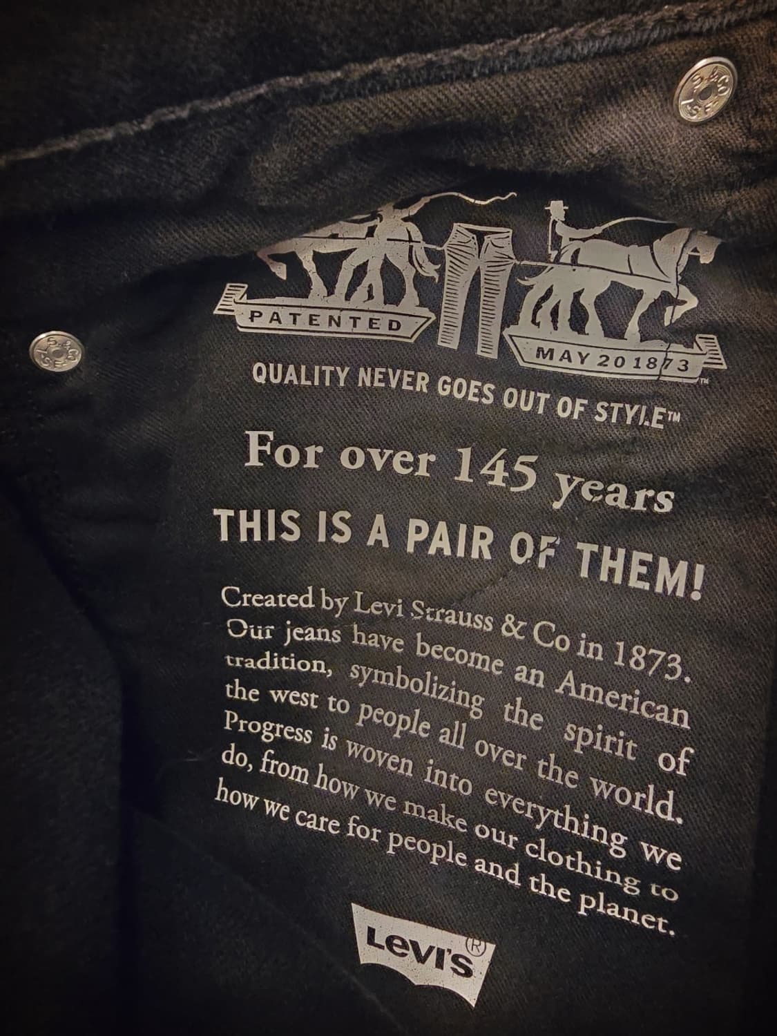 리바이스 511(Levi's 511)빈티지 블랙데님팬츠 상품이미지5