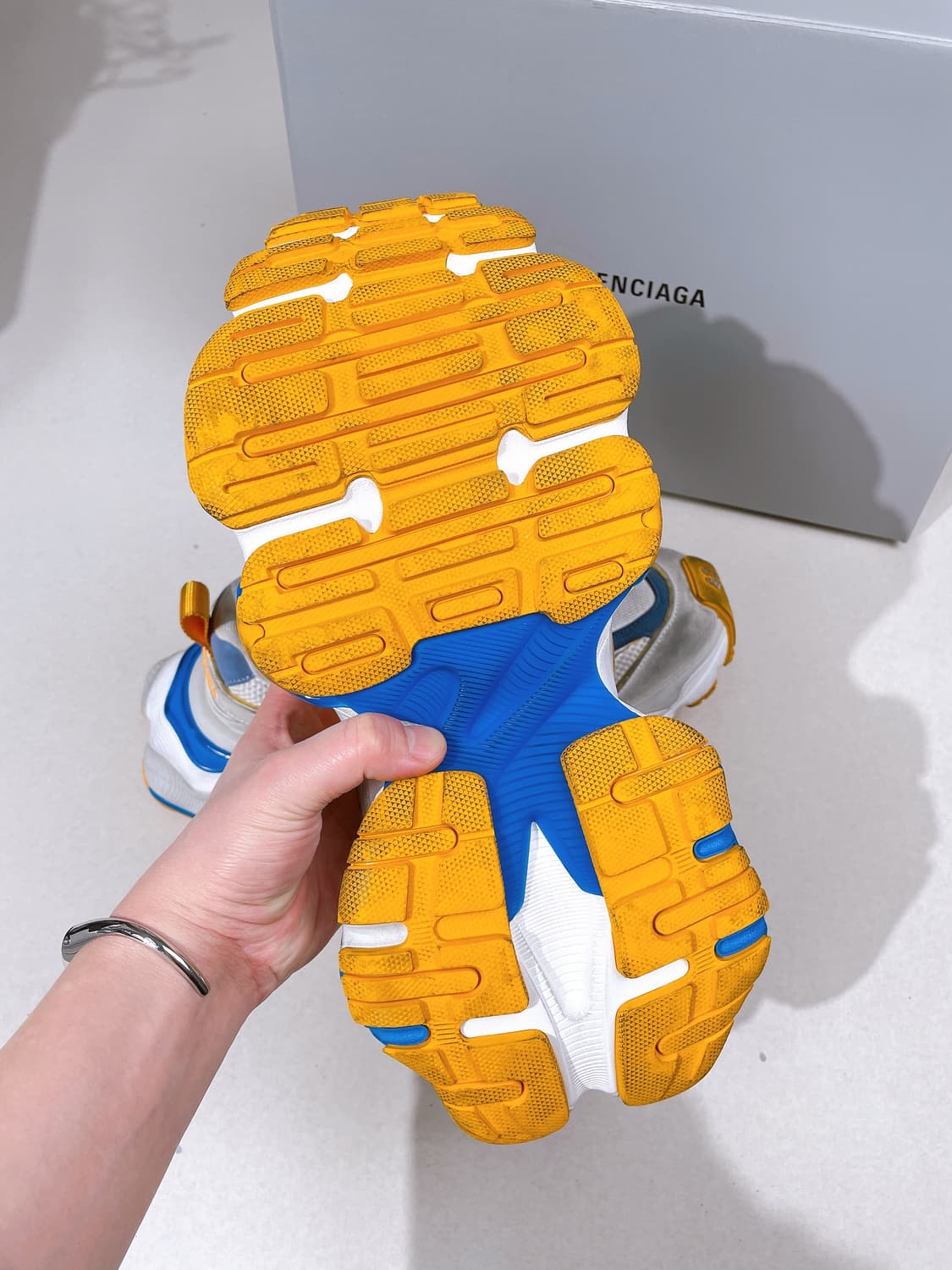(정품/새상품) 발렌시아가 카고 스니커즈 오렌지 블루 상품이미지7