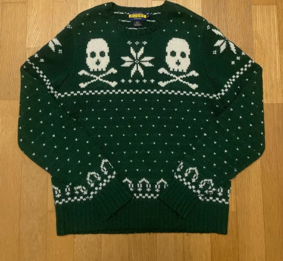 폴로 럭비 해골 니트 M사이즈 상품이미지2