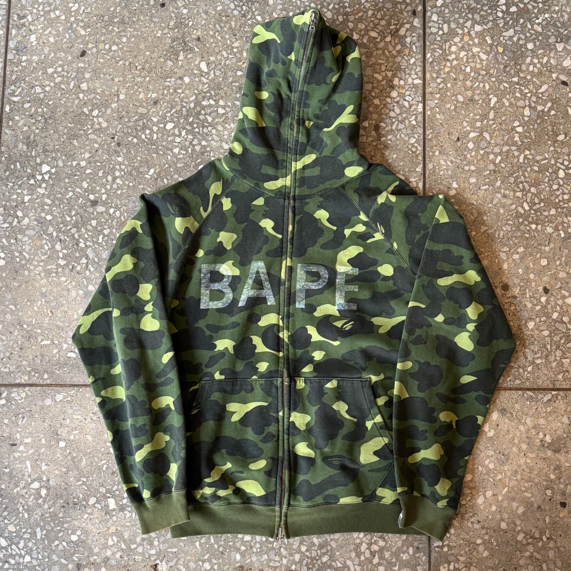OG 베이프 그린카모 풀 집 후디 L 상품이미지1