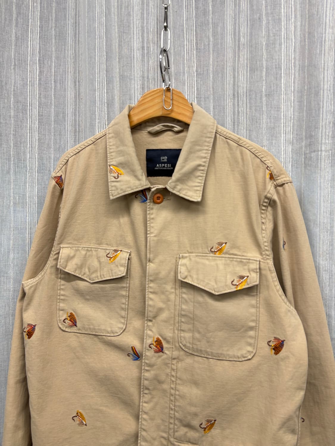 ASPESI 아스페시 자수 코튼 워크웨어 자켓 셔츠 상품이미지5