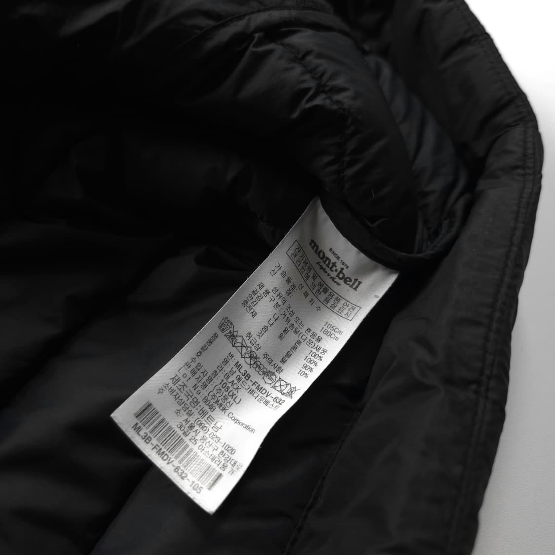 몽벨 경량 다운 베스트 블랙 (105) 상품이미지5