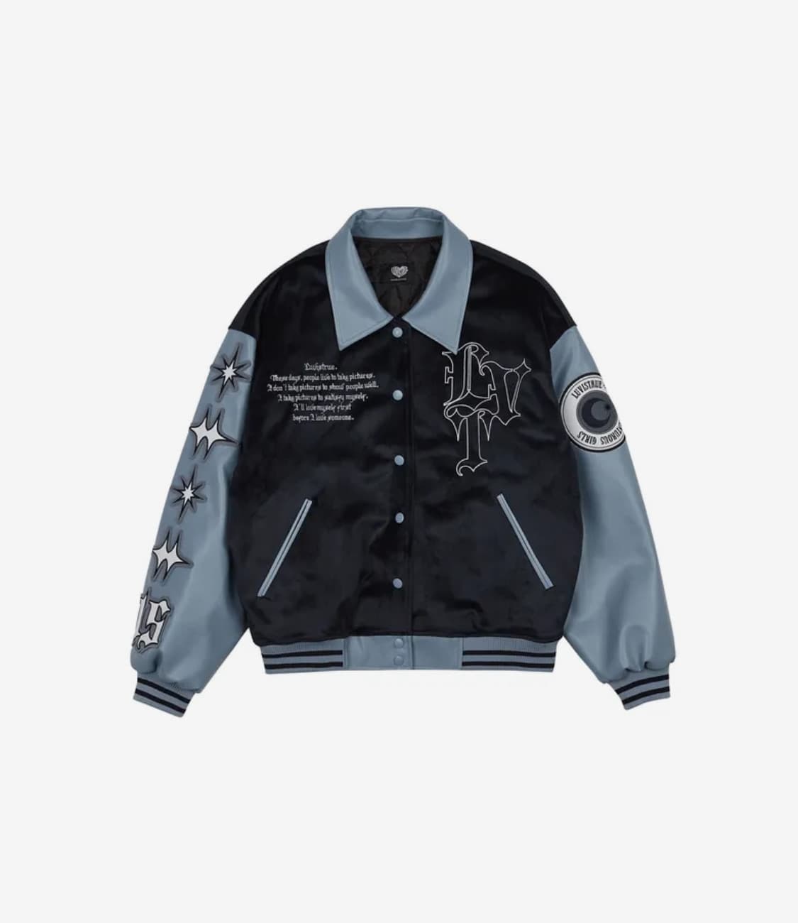 러브이즈트루 LVT VARSITY JACKET(BLUE) 상품이미지2