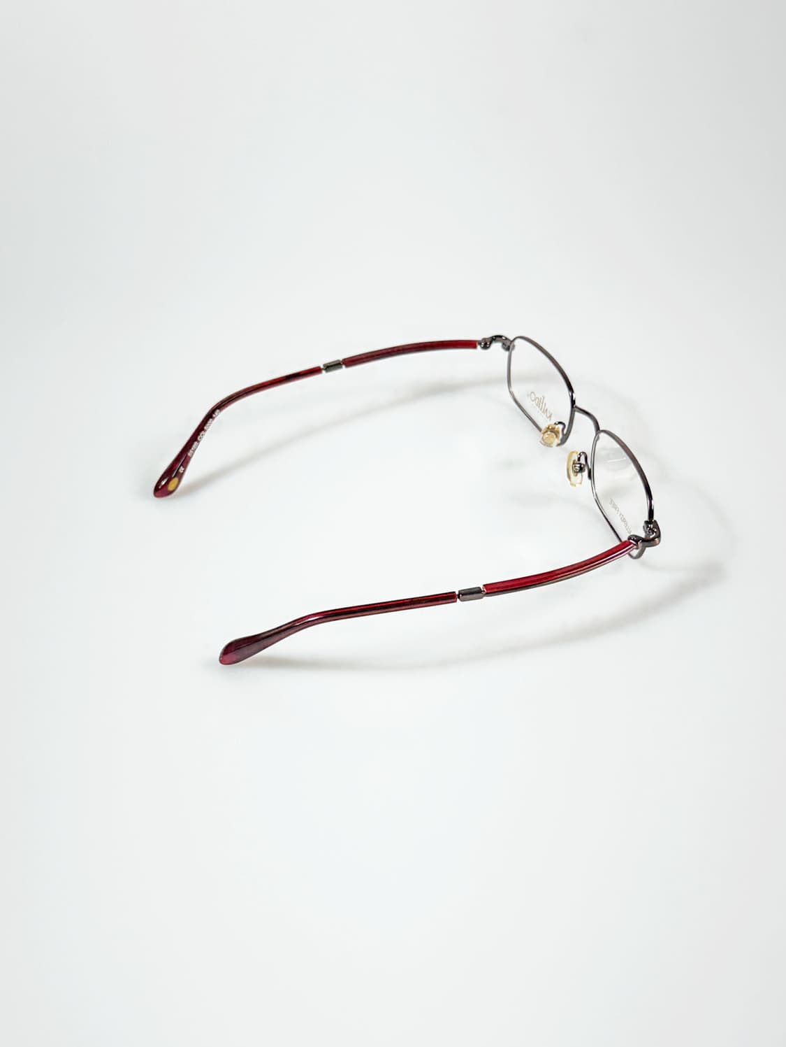 90s KALEIDO 슬림 스퀘어 메탈 프레임 빈티지 안경 상품이미지4