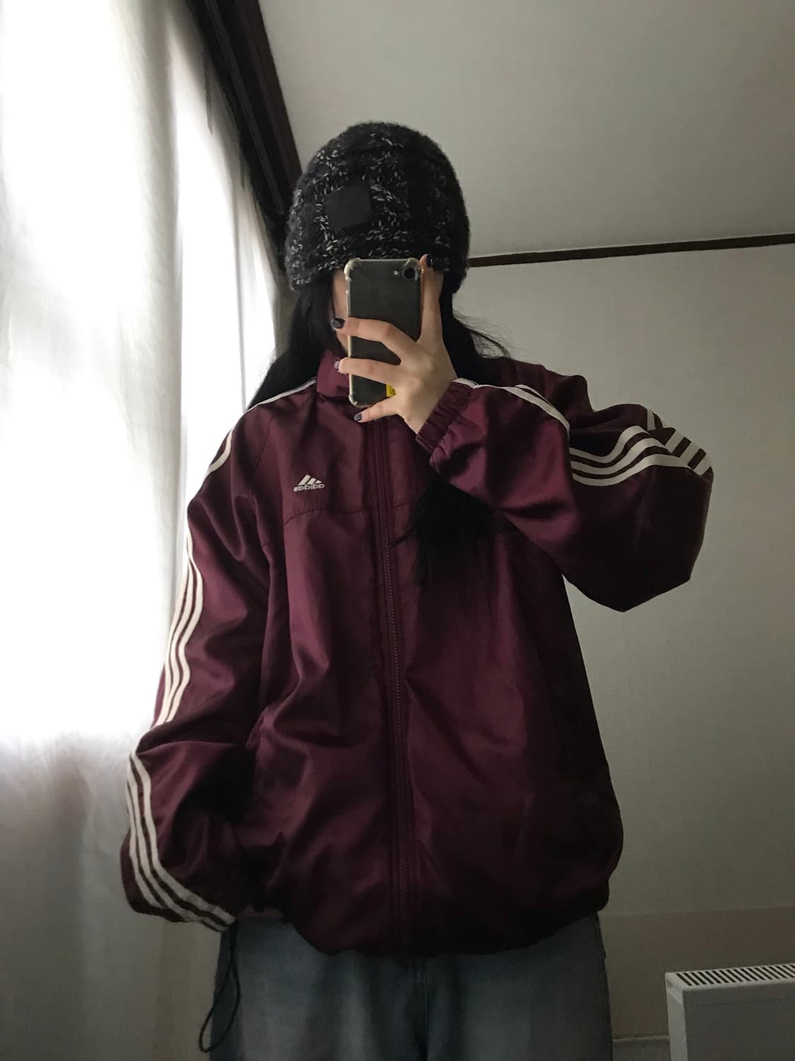 아디다스 00s 버건디 바람막이 상품이미지2