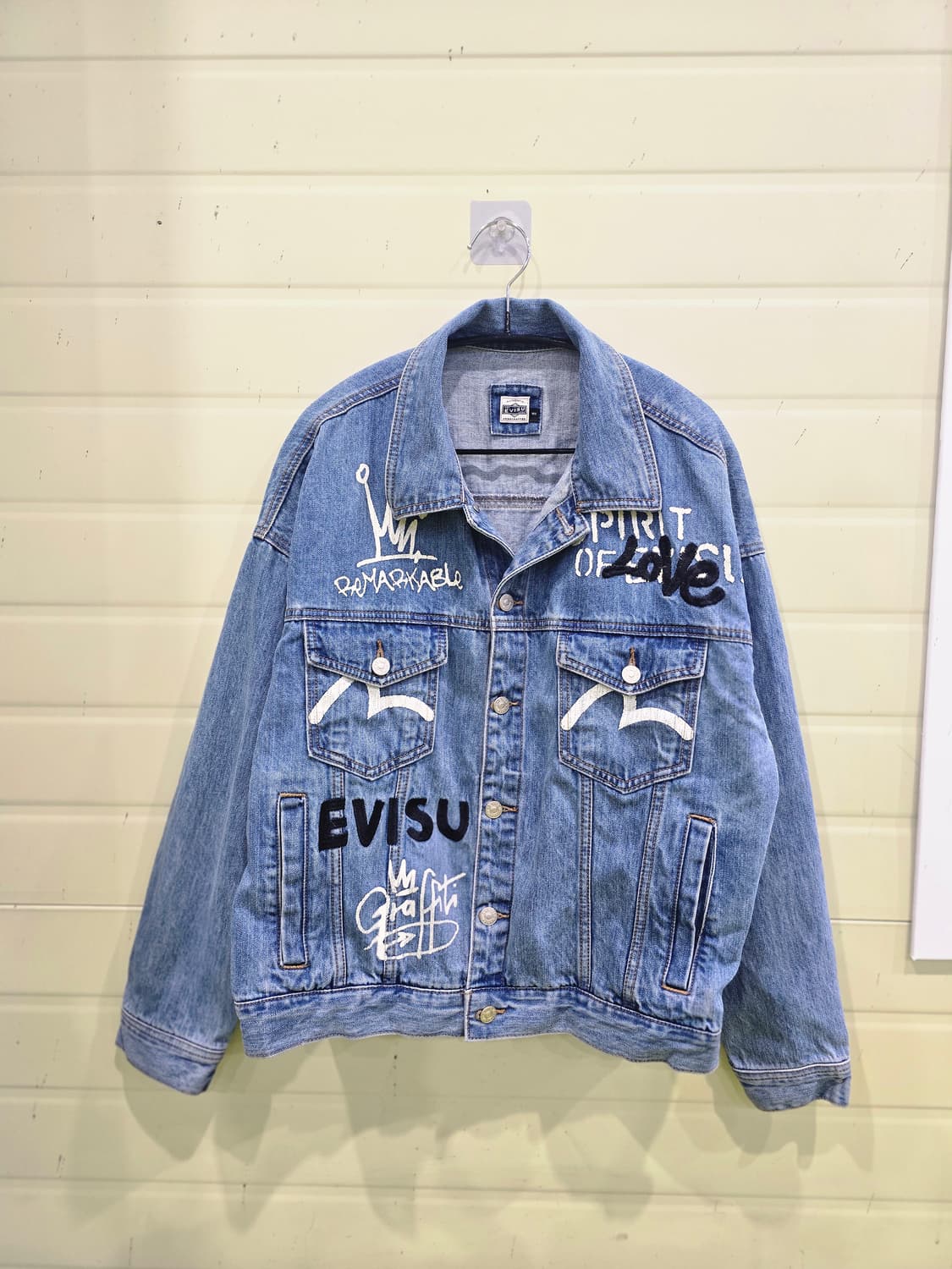 EVISU 에비수 데님 자켓 페인팅 상품이미지1
