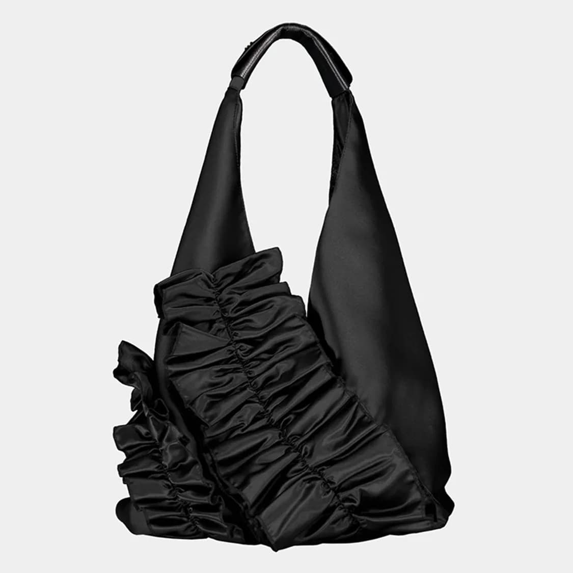 생긴스튜디오 오리가미 러플백 블랙 상품이미지1