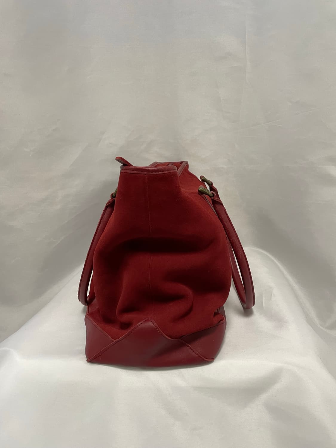 [OS] 엘엘빈 스웨이드 레더 라지 토트백 레드 상품이미지2