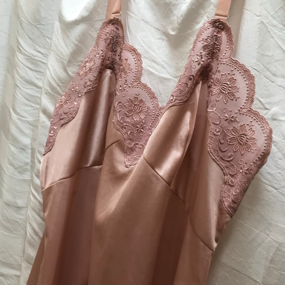 JPN Vintage 로걀 갸루 베이피핑크 슬리브리스 슬립 상품이미지7