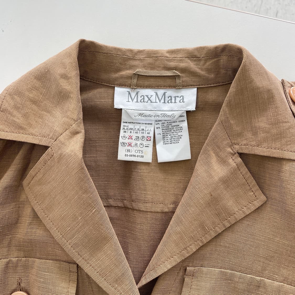 막스마라 린넨 벨티드 자켓 상품이미지8