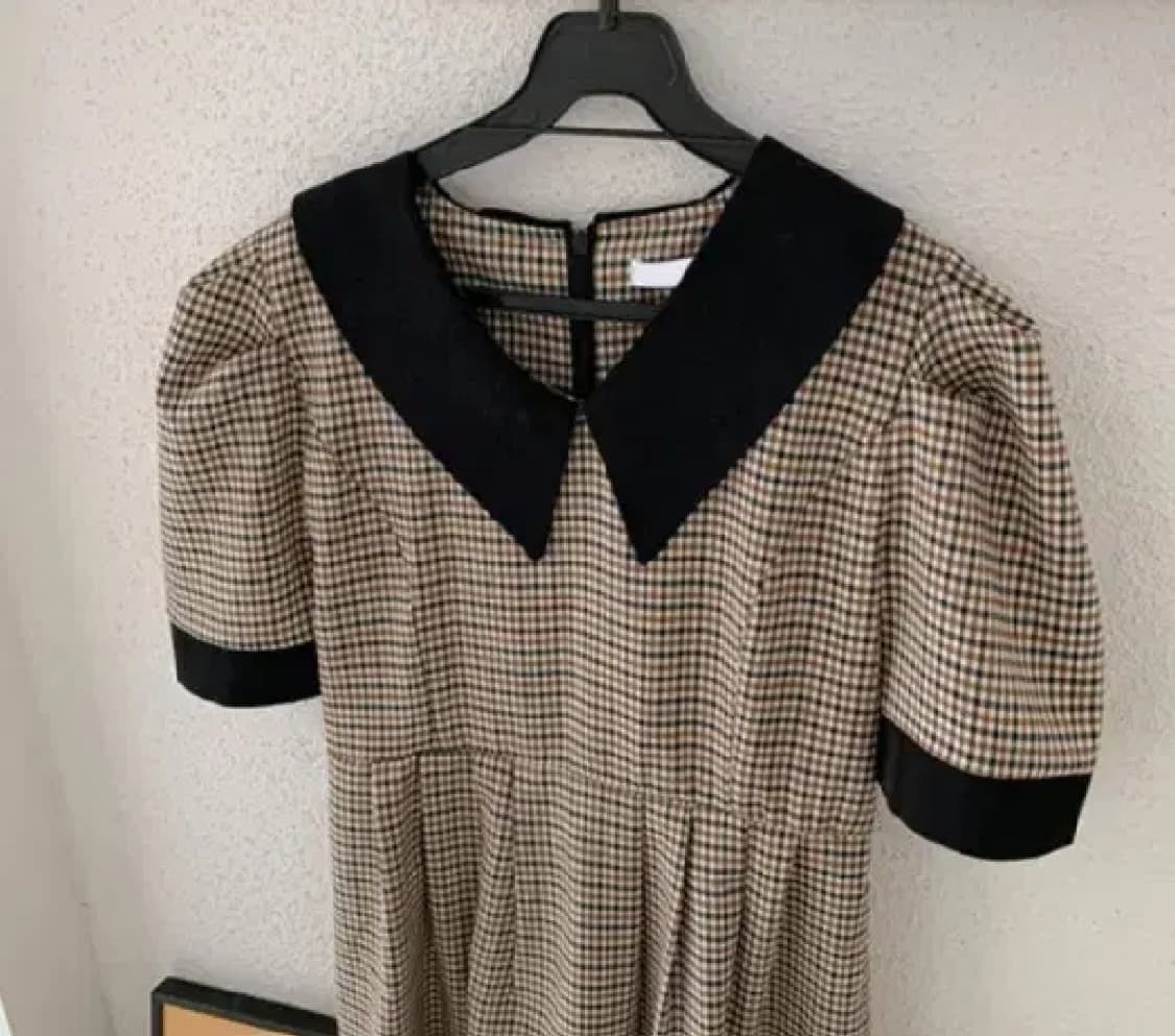 롱 체크 원피스 상품이미지3