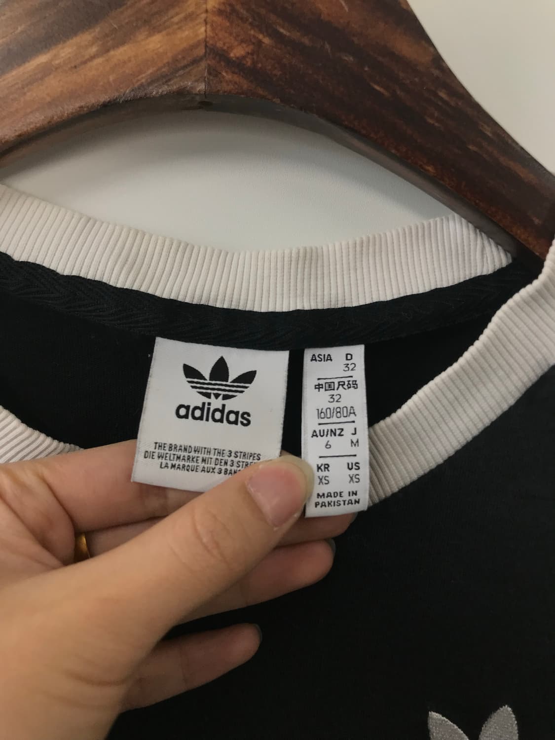 아디다스 블랙 반팔 링거 티셔츠  상품이미지5