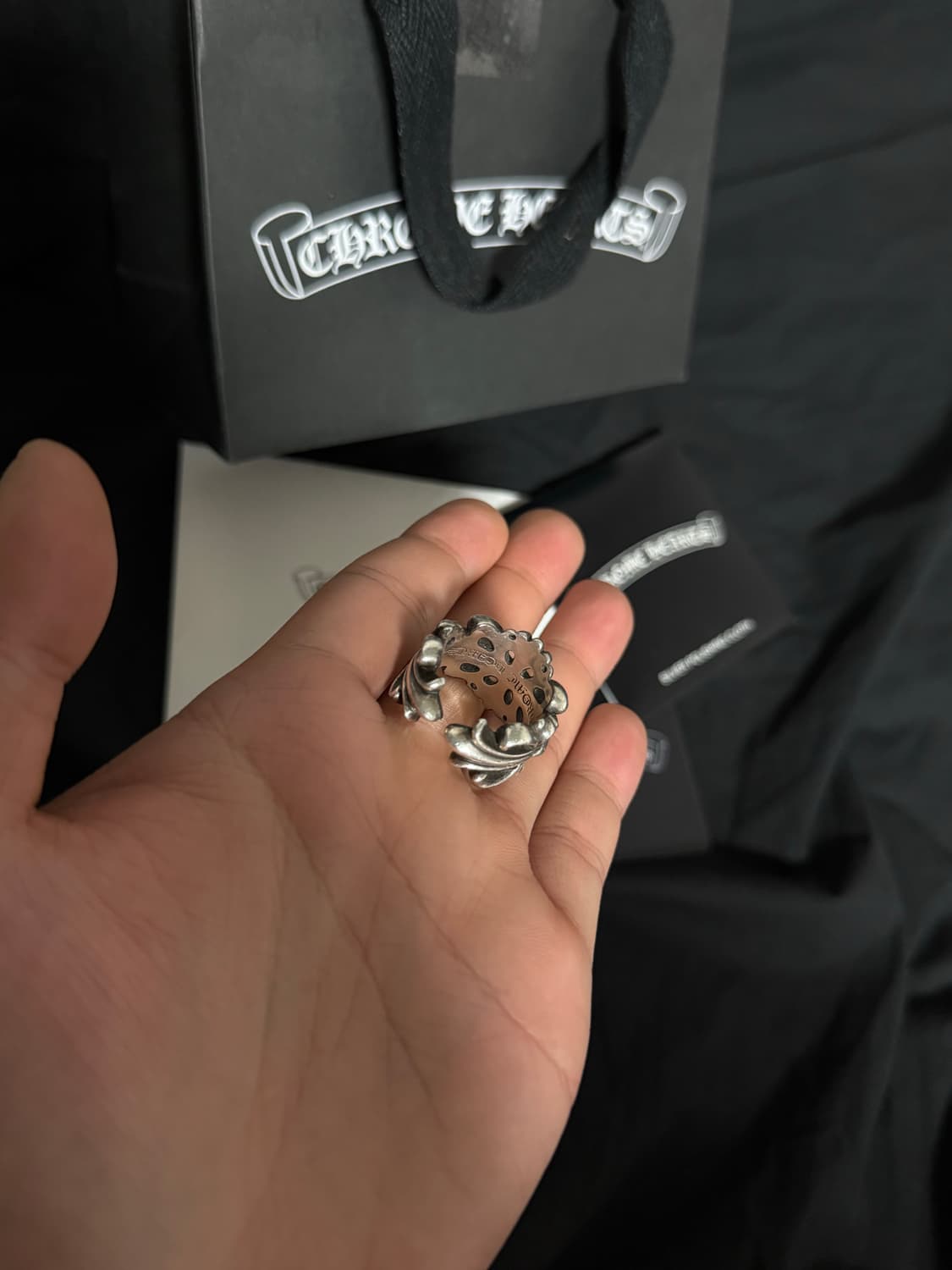 [20호] 크롬하츠 더블플로랄 링 파베다이아 상품이미지3