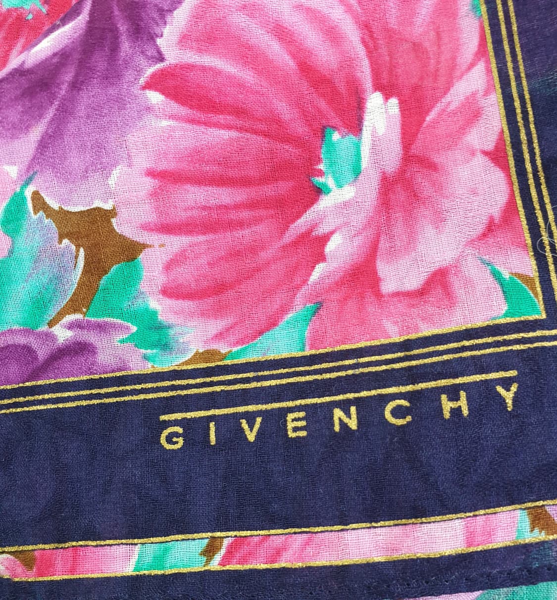 지방시손수건 (GIVENCHY) 플라워 빈티지 손수건 스카프 상품이미지5