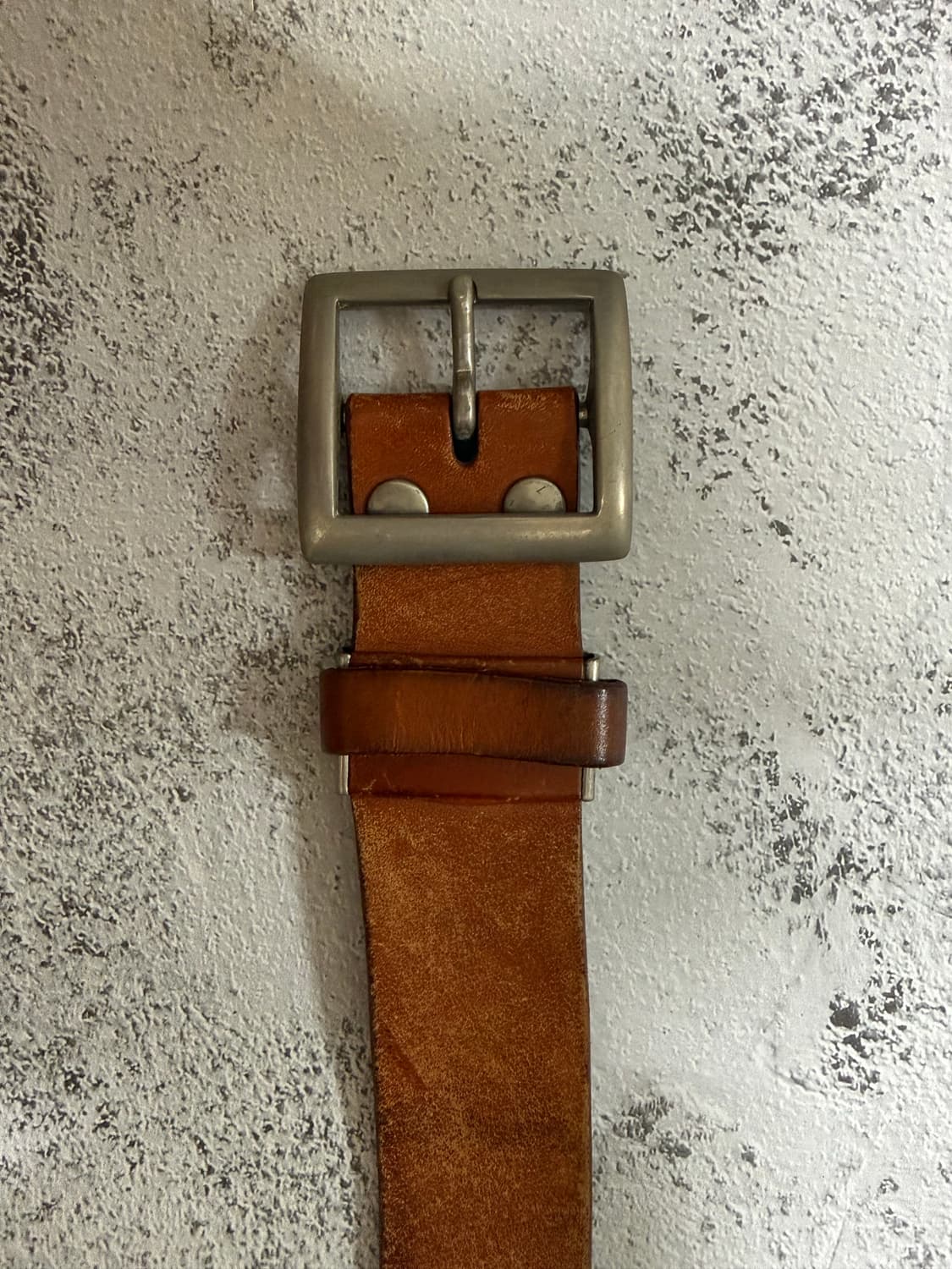 빈티지 레더 스퀘어버클 벨트 상품이미지3