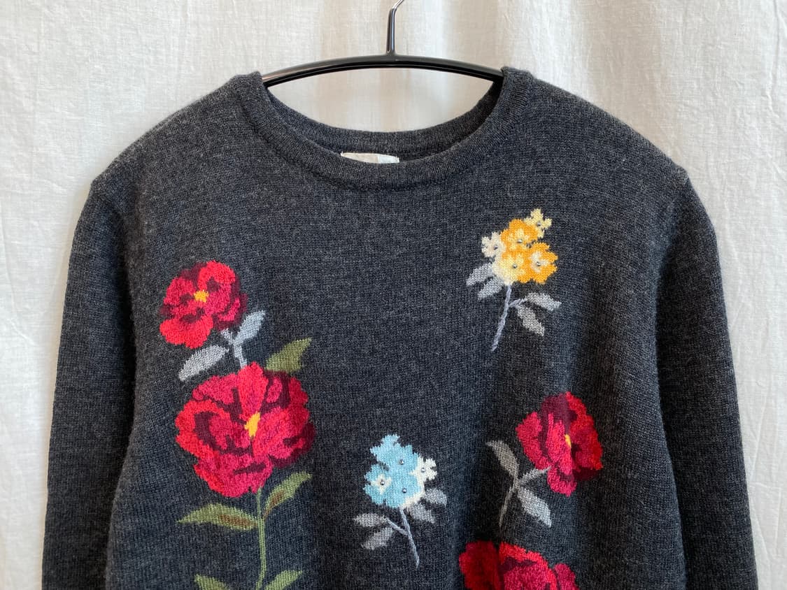 플라워패턴 차콜 울니트(M) 상품이미지3