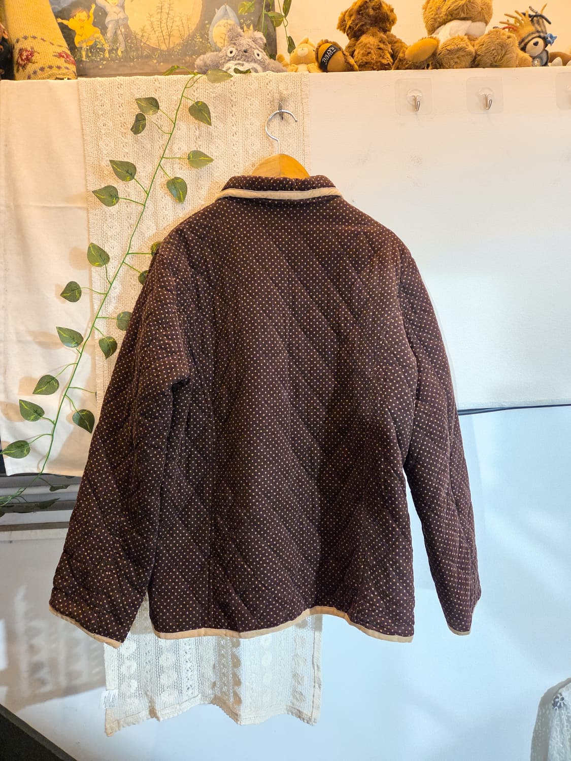 코듀로이 도트 누빔 경량 패딩 상품이미지4