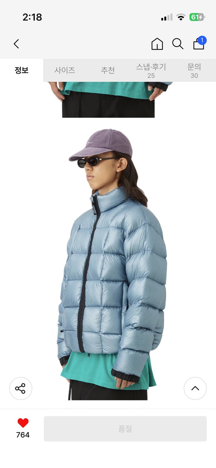 예스아이씨 yeseyesee 구스 패딩 m 상품이미지4