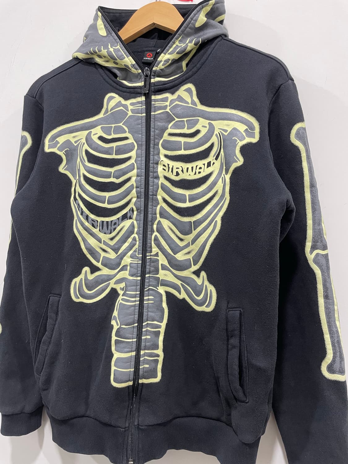 (빈티지)Airwalk 에어워크 야광 bone skeleton 풀 집업 상품이미지9