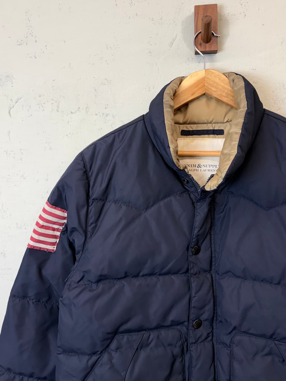 폴로랄프로렌 데님앤서플라이 성조기 패치 덕다운 패딩 상품이미지2