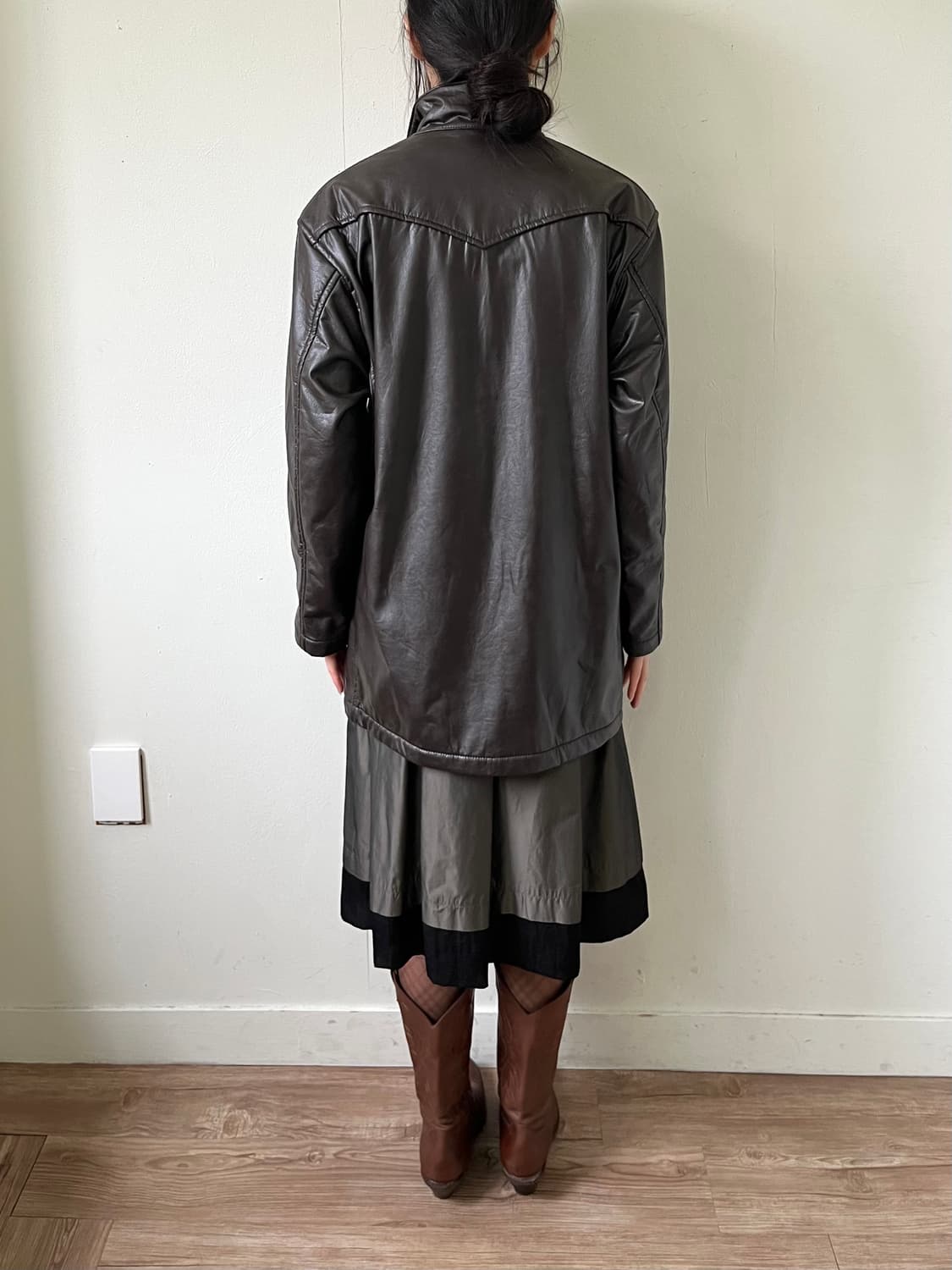 SIMPLE LIFE 브라운 아카이브 레더자켓 상품이미지10