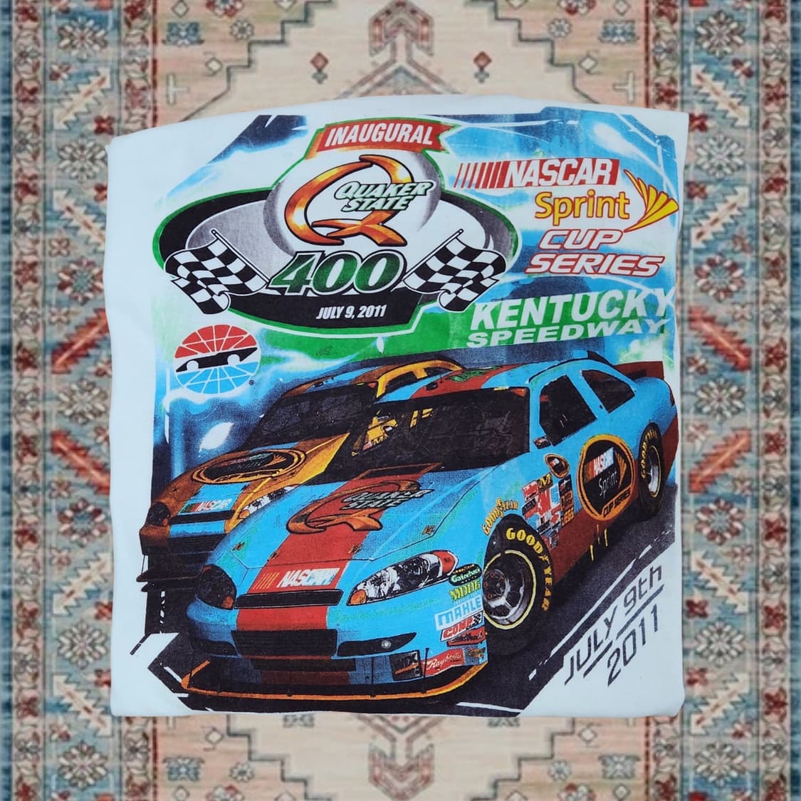 00s 빈티지 NASCAR 켄터키 400 레이싱 티셔츠 White XL 상품이미지3