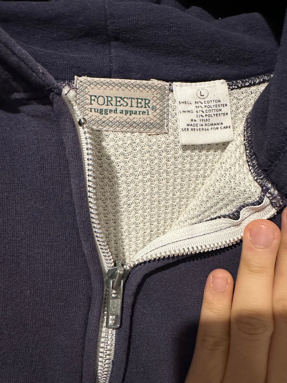 빈티지 90~00s 썬페이드 써멀 후드 집업  상품이미지3