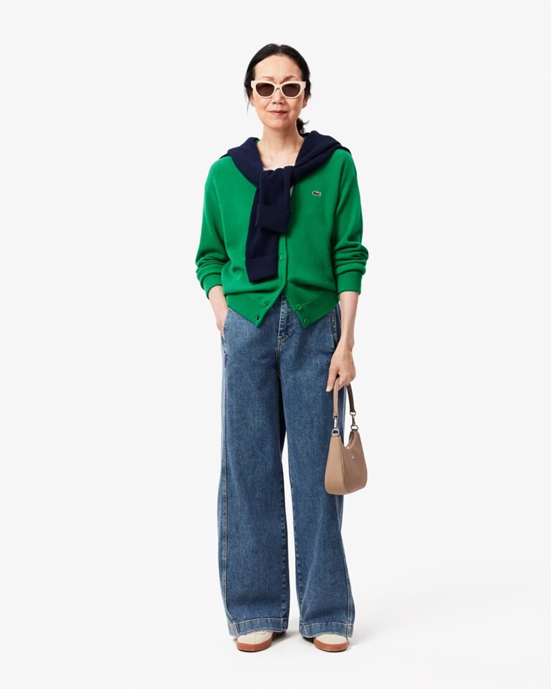 정품 라코스테 캐시미어 가디건 그린 상품이미지4