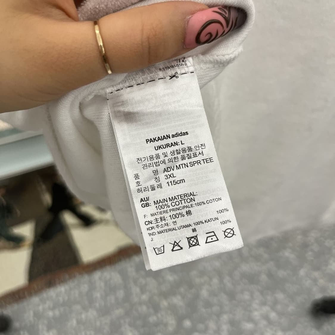 아디다스 빈티지 레트로 00's 세미크롭 반팔티 L C11574 상품이미지6