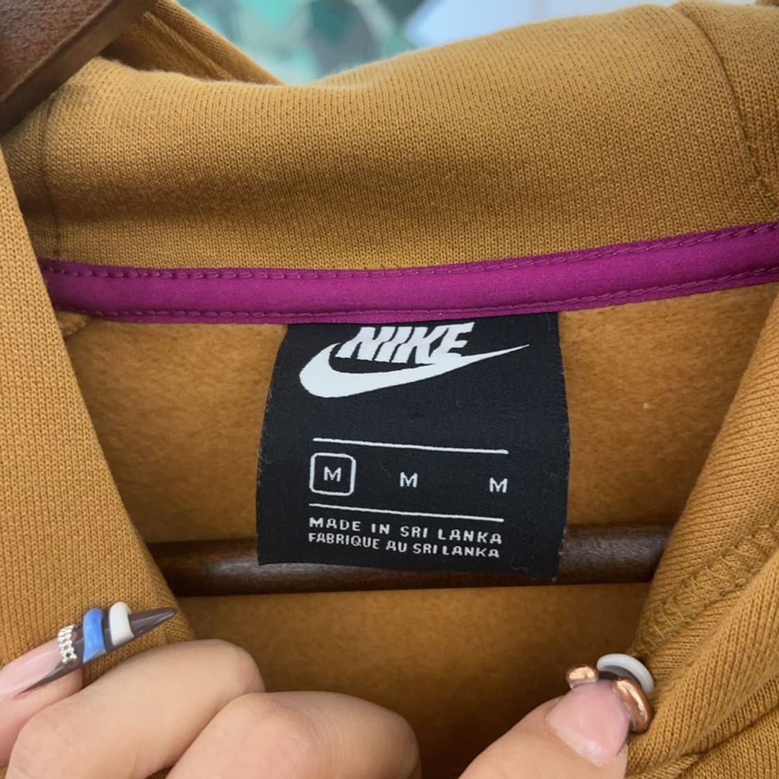 나이키 올드스쿨 레트로 스우시 크롭 기모 후드티 M C07701 상품이미지5