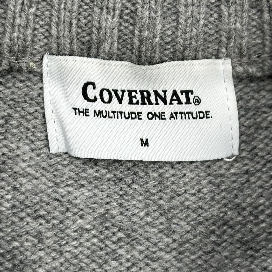 커버낫 C로고 그레이 크루넥 울 니트 (M) 상품이미지4