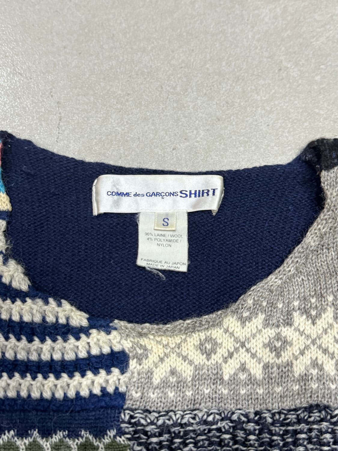 꼼데가르송 아카이브 패치워크 니트 스웨터 상품이미지2