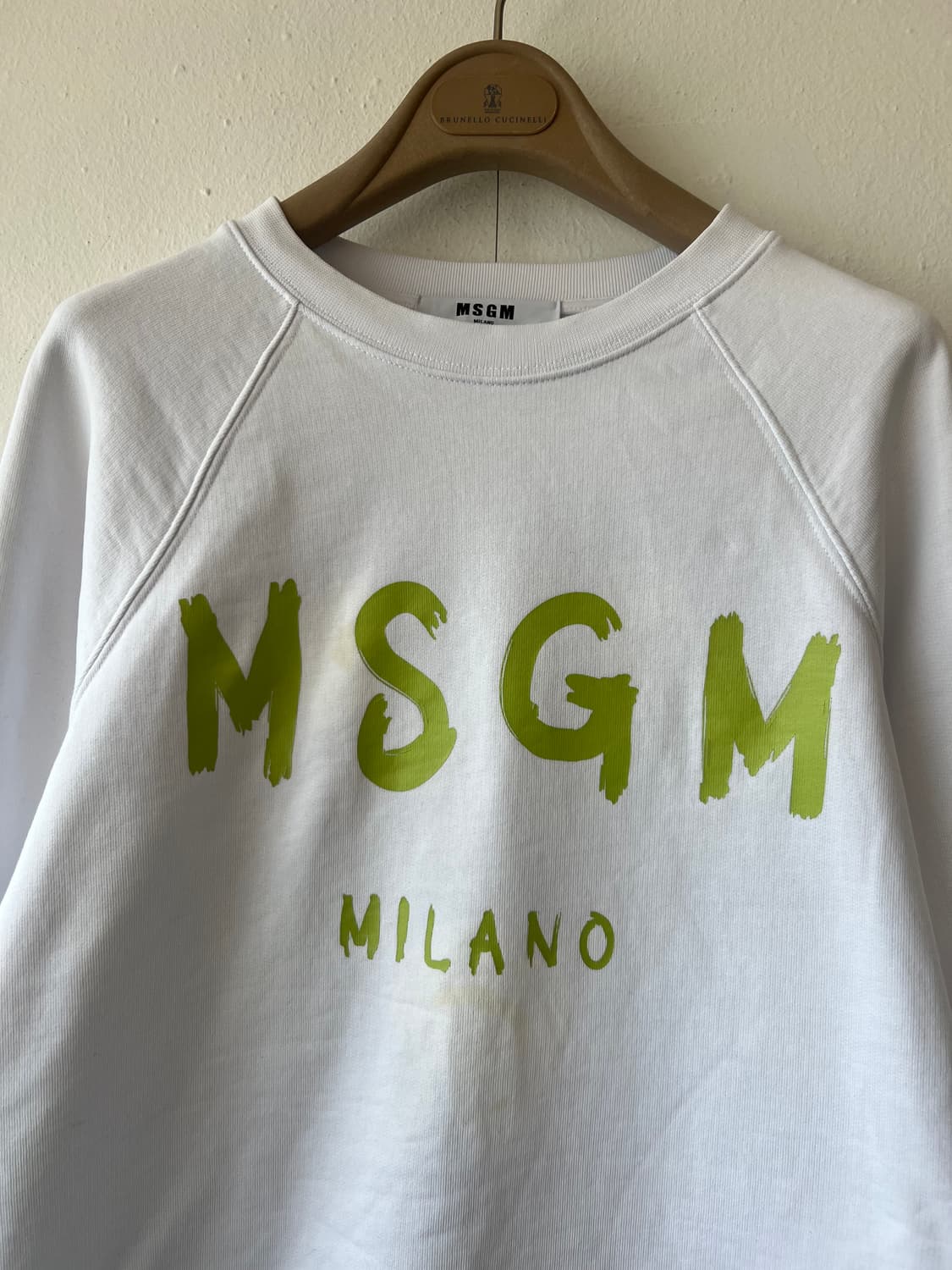 MSGM 여성 화이트 맨투맨티셔츠 스웻티셔츠 상품이미지1