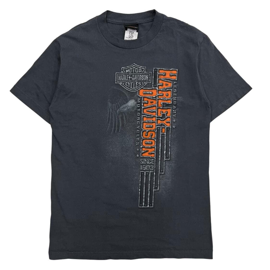 할리 데이비슨 프린팅 차콜 반팔 상품이미지3