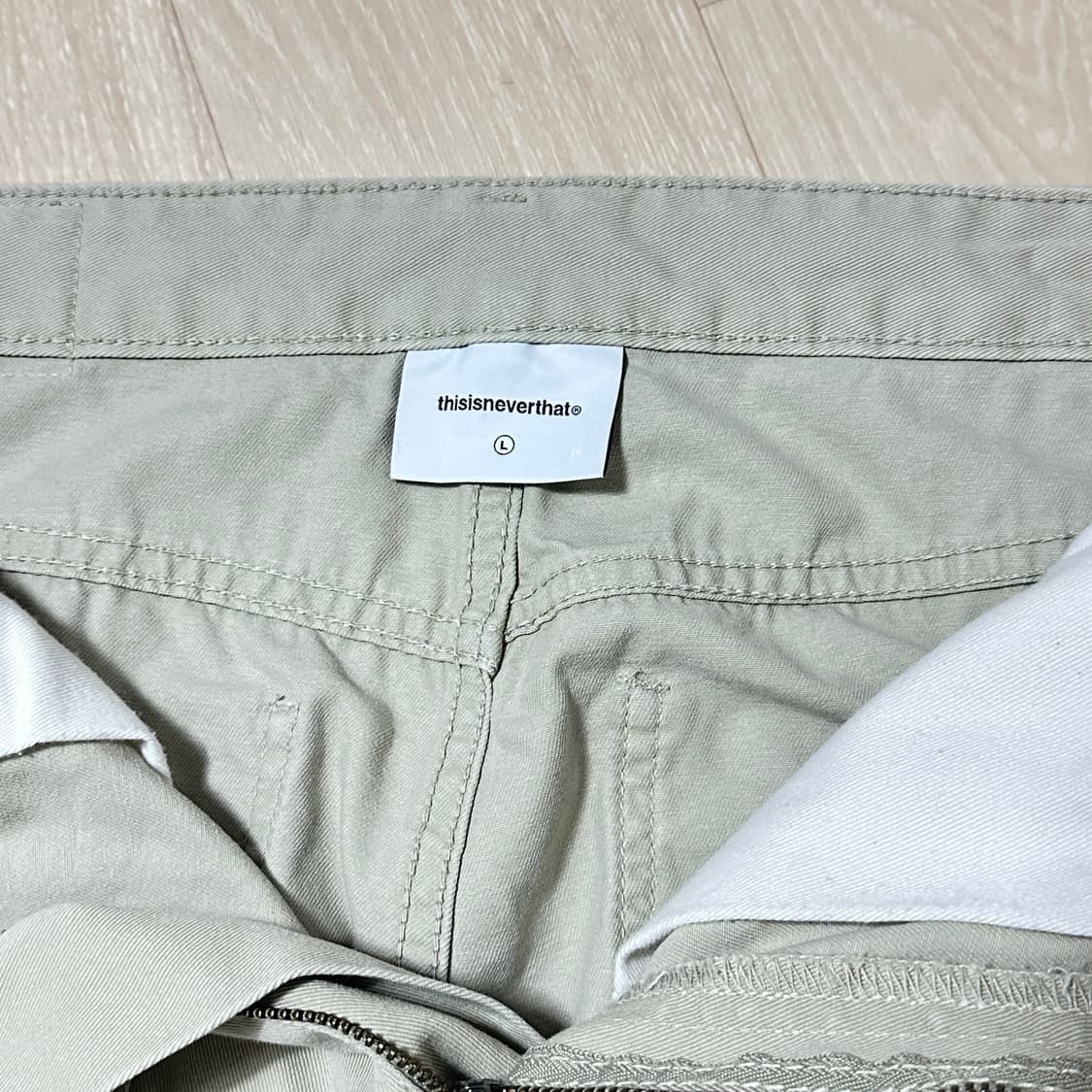 L 디스이즈네버댓 더블니 카펜터팬츠 베이지 상품이미지3