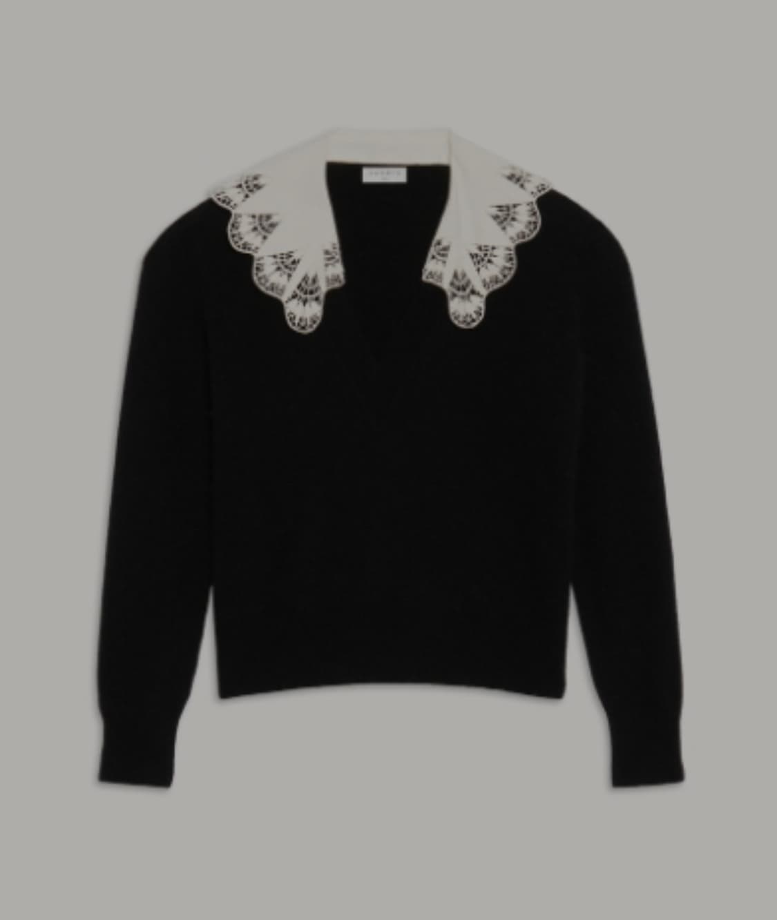 산드로 포플린 칼라 알파카 니트 탑 44 ~ 66 상품이미지3