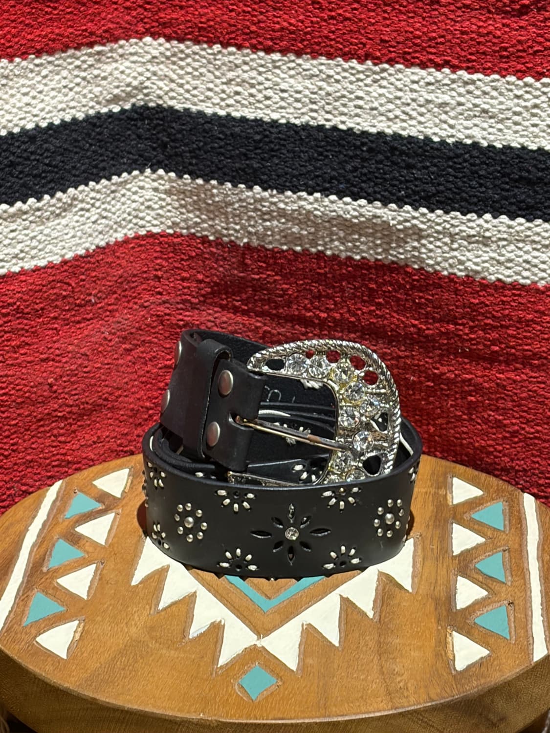 Western native flower belt / 웨스턴 스터드 벨트 상품이미지1