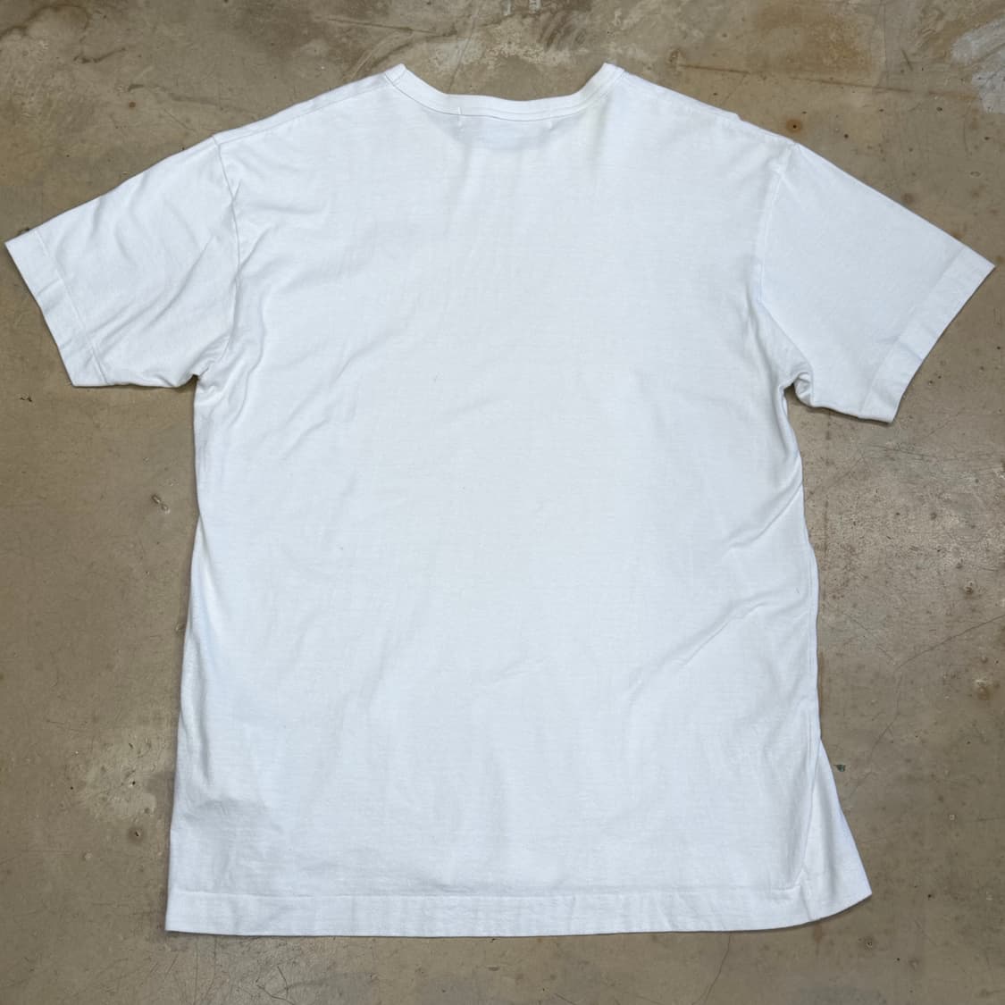 XL 꼼데가르송 레드 하트 와펜 화이트 반팔티 상품이미지3