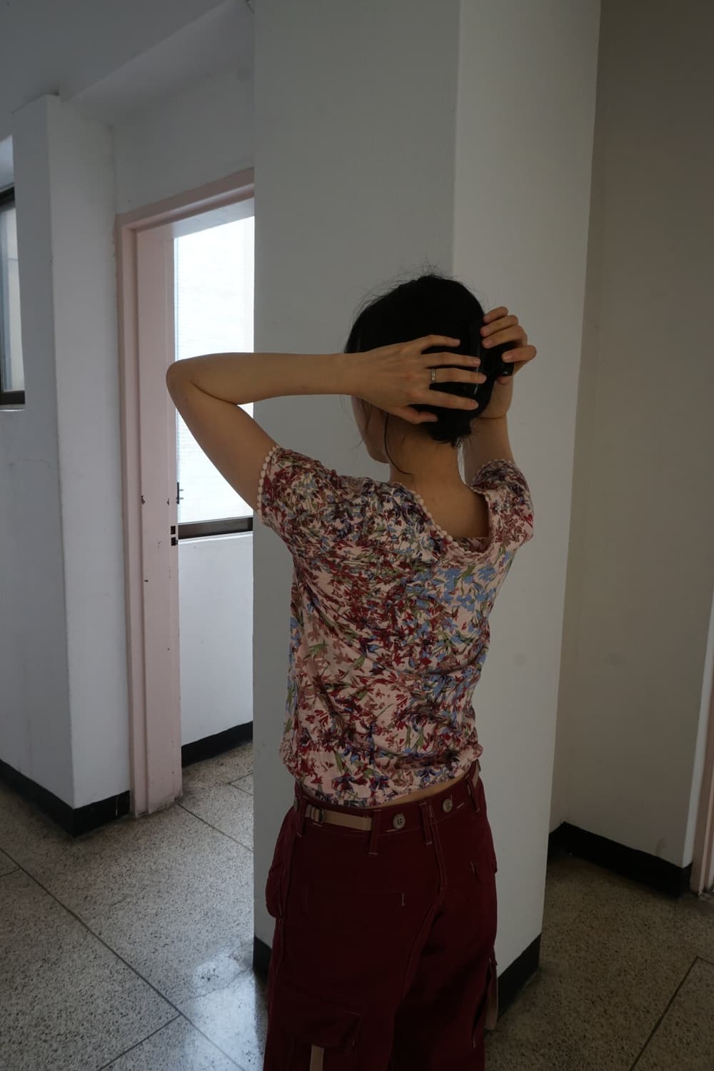 빈티지 그래픽 레이스 탑  상품이미지2