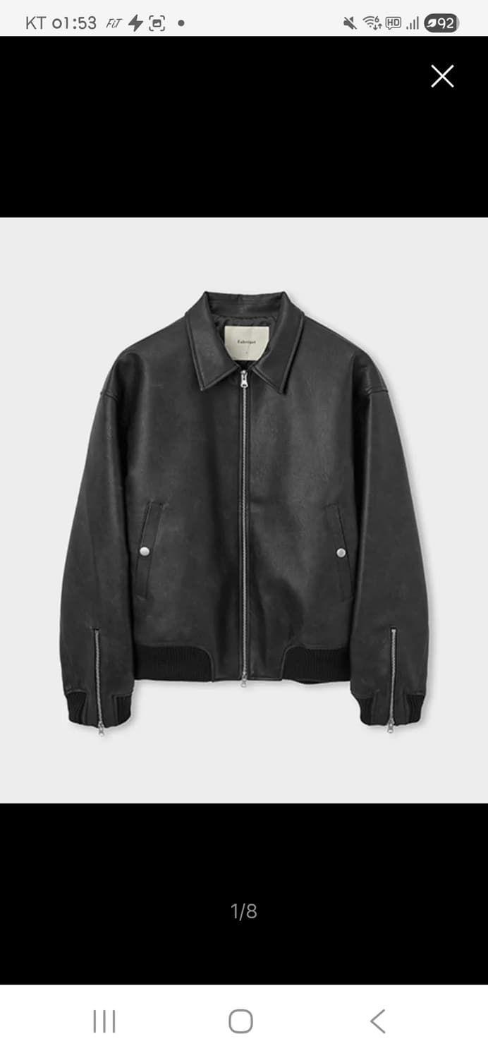 파브레가 바드 레더 봄버자켓(차콜) 상품이미지1