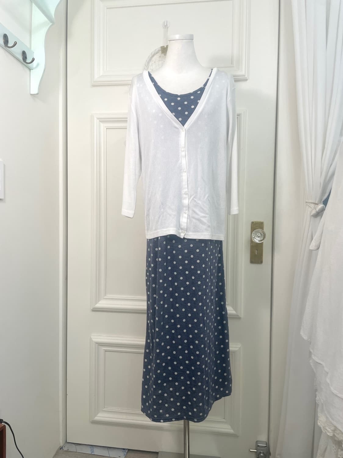 white basic summer cardigan(size-LL) 상품이미지2