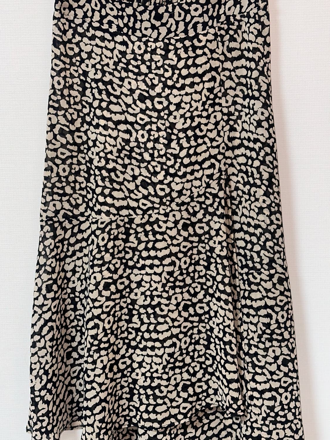 빈티지 호피 언발란스 레이어드 미디 스커트 상품이미지6