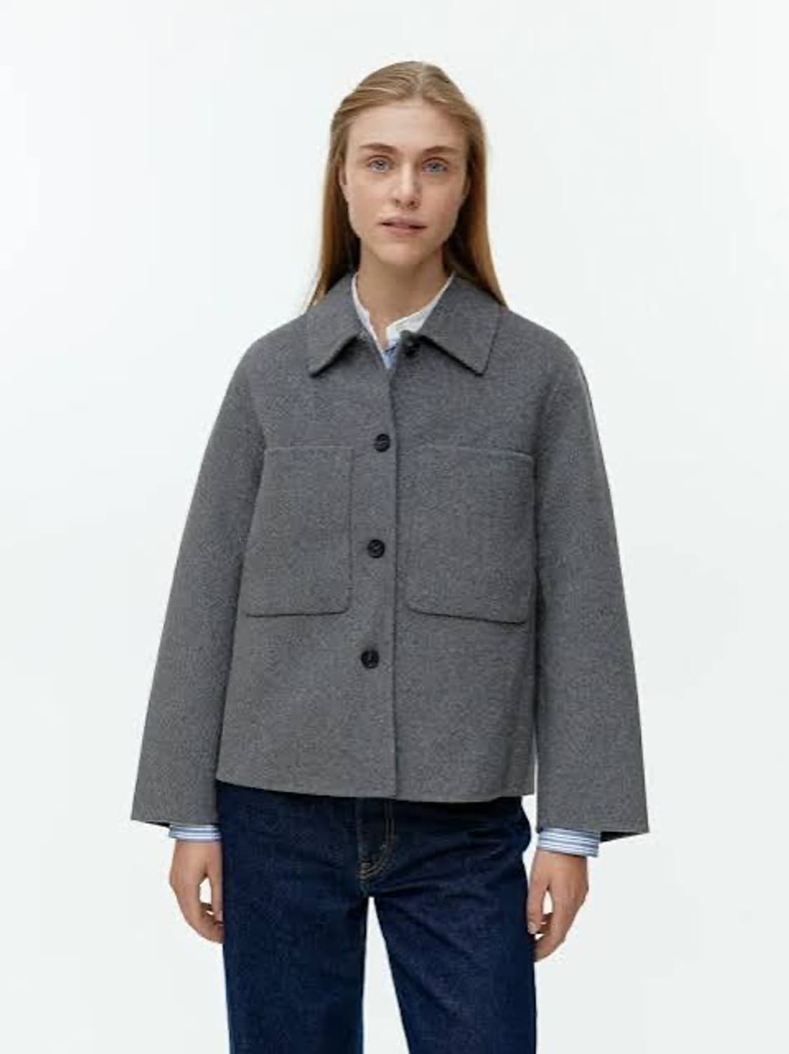 아르켓 더블페이스 울 자켓 34 그레이 상품이미지1