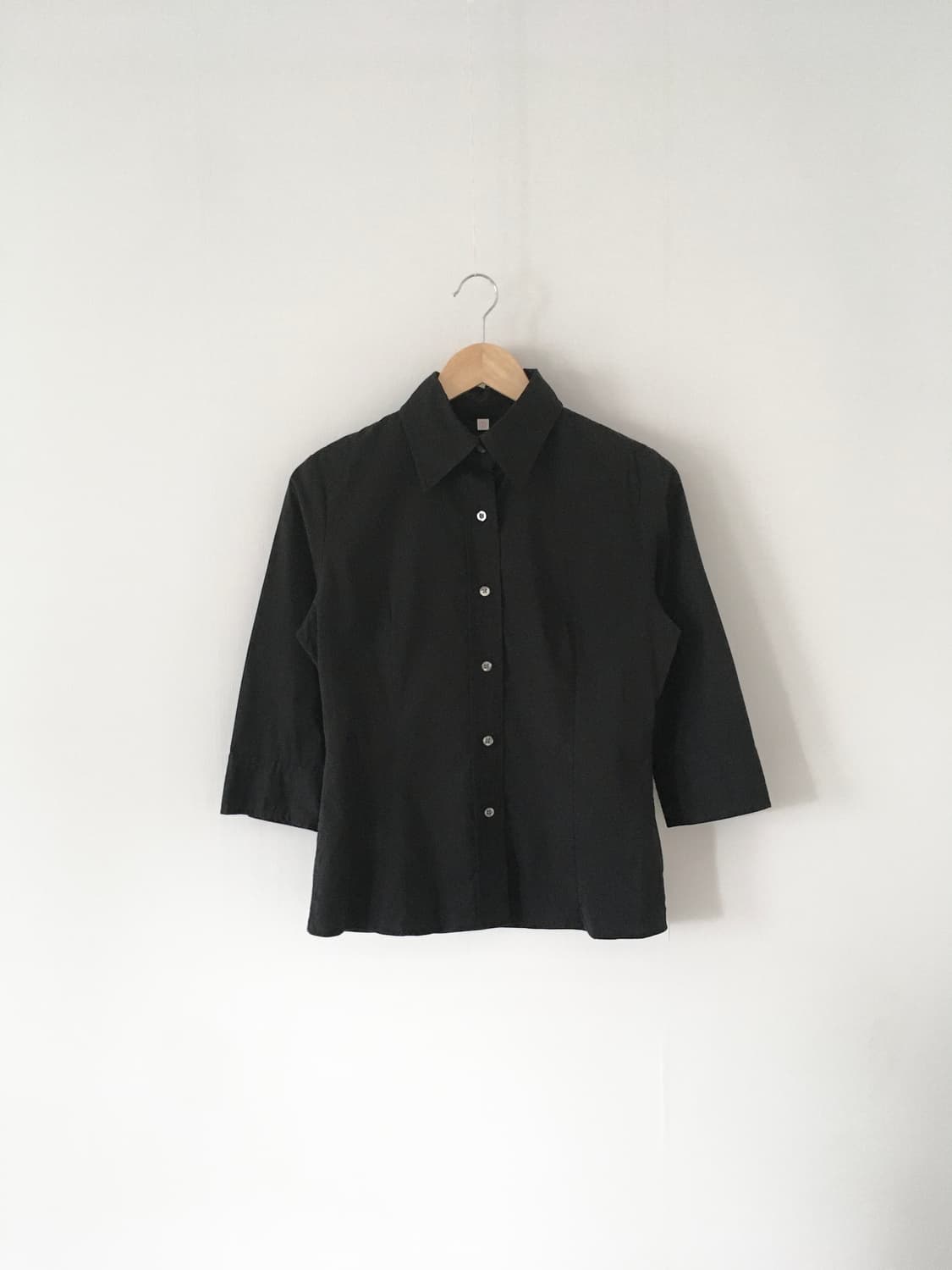black slim shirt 상품이미지1