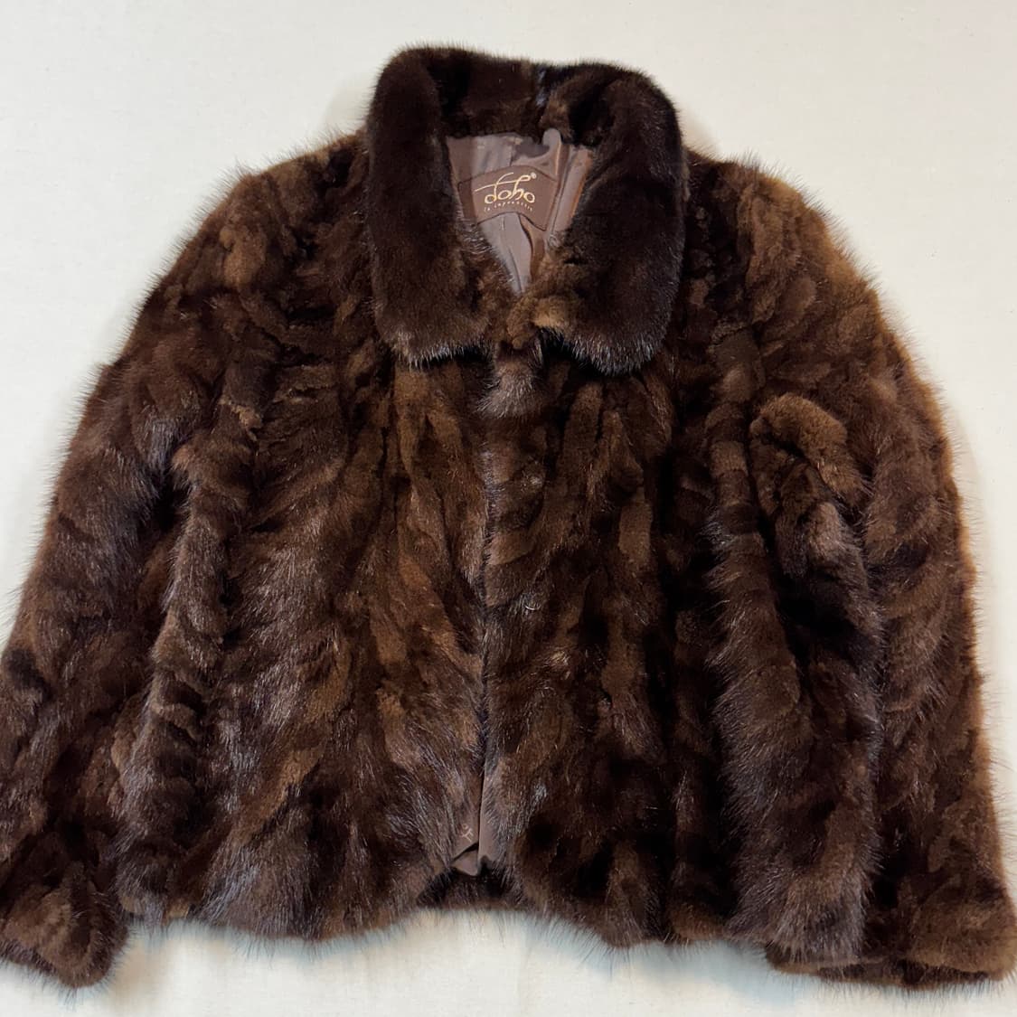S) DOHO 브라운 밍크 숏 코트 퍼 자켓 상품이미지2