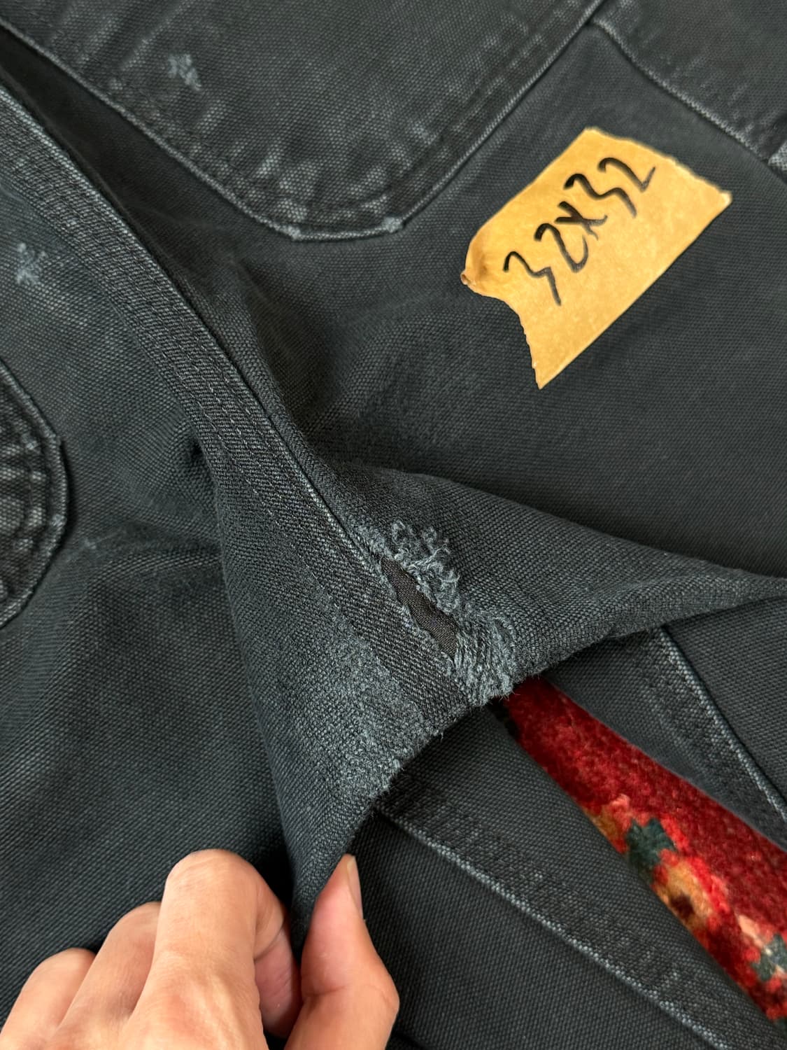 OG USA Made 칼하트 B01 더블니 블랙 칼하트 썩블니 카펜터 상품이미지10